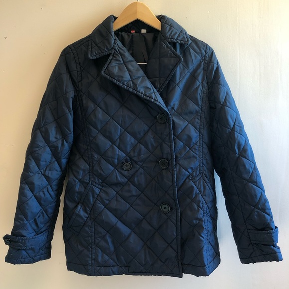 UNIQLO Navy Blue Down Coat Size Small - Picture 1 of 4